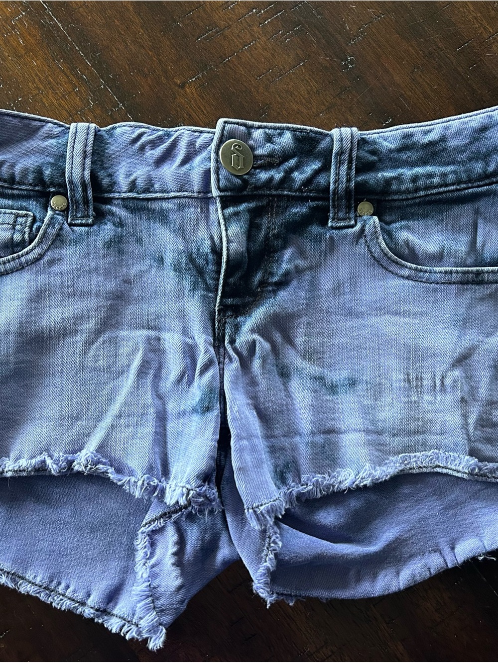 Frayed Hem Women's Denim Shorts